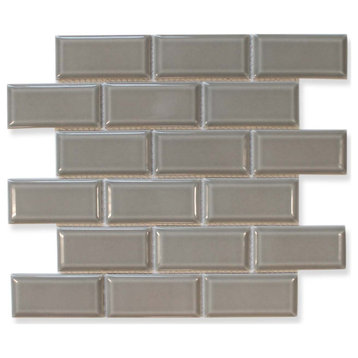10 Square Foot Box of Victorian Beveled Silver Gloss Mosaic Tiles