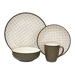 Crystal Gray 16-Piece Dinnerware Set - Dinnerware Sets