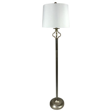 Crestview Metal And Poly Floor Lamp AER924SLFSNG