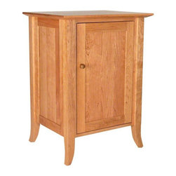 Small Classic Shaker Flare Leg 1-Door Buffet - Buffets And Sideboards