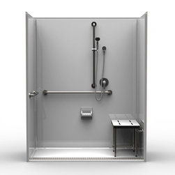 Single-Piece Code Compliant 63&Prime; x 33&Prime; x 77.75&Prime; Shower | Traditional Threshold, 3 - Products
