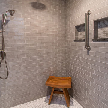 Gray Subway Tile Shower