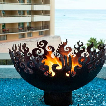 Great Bowl O' Fire 37 inch Sculptural Firebowl™, Waikiki Parc Hotel, Honolulu, H