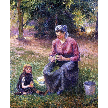Camille Pissarro A Peasant Woman and Child- Eragny Wall Decal Print