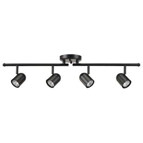 Roland 4-Light Matte Black Foldable Track Lighting