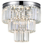CWI Lighting - Weiss 8 Light Flush Mount With Chrome Finish - Looking for glam minus the flashy glitz? Then the Weiss 8 Light Flush Mount Chandelier is for you. This lighting fixture is designed with a 12 inch chrome-finished frame holding three tiers of faceted rectangular crystals. This close-to-ceiling lighting option brings in just the right amount of opulence without looking ostentatious and feeling too busy. Feel confident with your purchase and rest assured. This fixture comes with a one year warranty against manufacturers defects to give you peace of mind that your product will be in perfect condition.