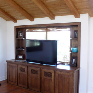 Home theater - craftsman home theater idea in Santa Barbara