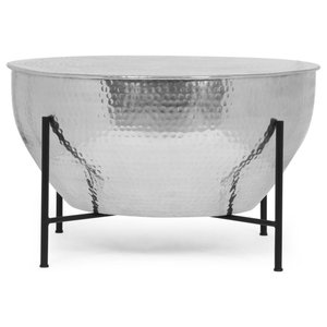 Lyric Hammered Coffee Table Contemporary Coffee Tables By Horizon Interseas Inc Houzz