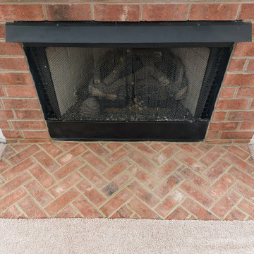 FIreplace Surround with Herringbone Detail