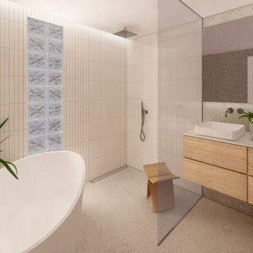 Interiorismo cuarto de baño 3D