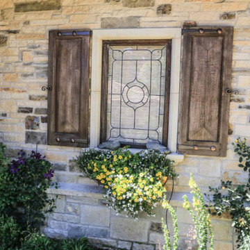 Antique stained glass window