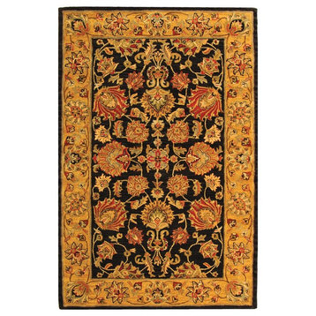 Safavieh Heritage Collection HG343 Rug, Charcoal/Gold, 2'3" X 4'