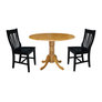 Oak Table/Black Chairs