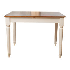 GDF Studio Bronwen Wood Dining Table With Leaf Extension