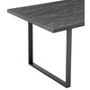 Fenton Rectangular 71" Dining Table, Charcoal Top and Black Base