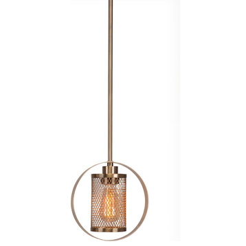 Infinity 1 Light Pendant In New Age Brass (1602-NAB-LED18A)