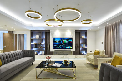 This is an example of a modern living room in London.