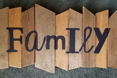 Rustic Family Wall Sign. Reclaimed Materials