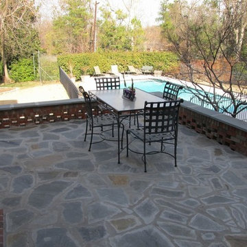 Freestanding Outdoor Kitchen with Gas Grill and Fireplace