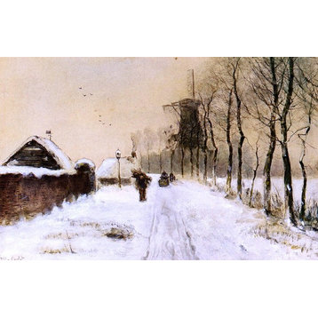 Louis Apol Wood Gatherers On A Country Lane In Winter Wall Decal