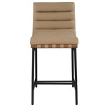 Meridian Furniture - Burke Counter Stool, Tan, Vegan Leather, Walnut Veneer Metal Dowel - Indulge in the allure of the Tan Vegan Leather Burke Counter Stool by Meridian Furniture. Its captivating design and luxurious Tan Vegan Leather elevate any space with effortless elegance. Crafted with precision and durability in mind, this stunning piece becomes the focal point of gatherings, fostering moments of connection and warmth. Embrace sophistication and style with the Burke Counter Stool, a testament to exquisite taste and timeless beauty.