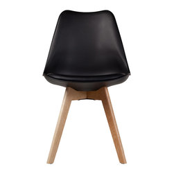 Austin Furniture - Padded Side Chair, Black - Dining Chairs