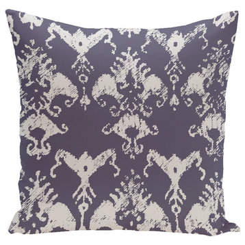 Floral Motifs Decorative Pillow, Spring Navy, 20"x20"