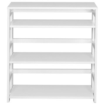 Flip Flop 34" High Folding Bookcase- White
