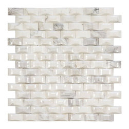 Jeffrey Court - Jeffrey Court White Hills 11 in. x 11-3/4 in. x 15.47 mm Stone Mosaic Wall - Wall And Floor Tile
