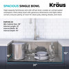Kore Workstation Farmhouse Stainless Steel 1-Bowl Kitchen Sink w accessories, 33