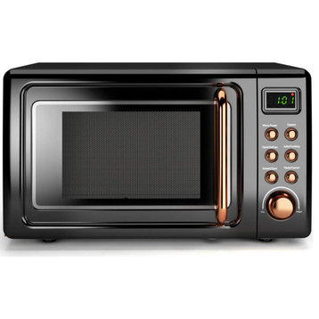 Costway 0.7Cu.ft Countertop Microwave Oven 700W LED Display Glass Turntable New