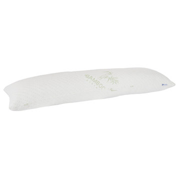 Memory Foam Body Pillow With Bamboo Cover Moisture Wicking