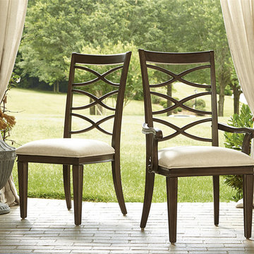 California Rustic Oak X-Back Dining Arm Chair