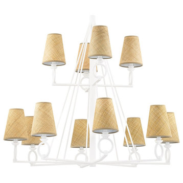 Pendelton 12-Light Chandelier White Plaster