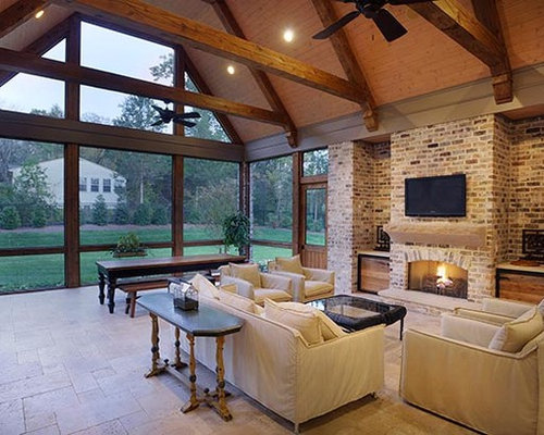 Ideas para terrazas | Diseños de porches cerrados rústicos en Nashville