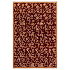 Joy Carpets Any Day Matinee - Theater Area Rugs Queen Anne, 3'10 x 5'4, Burgundy