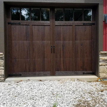Shoreline Garage Doors in Walnut