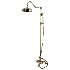 Traditional Rainfall Exposed Shower Fixture with Tub Spout in