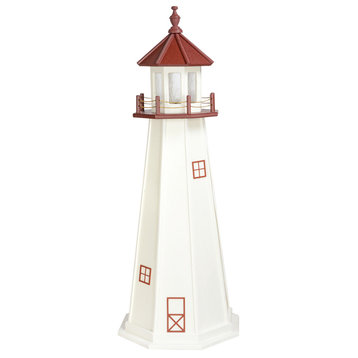 Marblehead Hybrid Lighthouse, Replica, 5 Foot, Dusk to Dawn, No Base