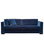 Royale Blue Velvet Contemporary Sofa