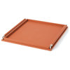Wrapped Handle Tray Coral Leather, Large