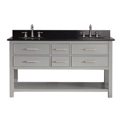 Avanity Corporation - Avanity Brooks 60" Double Vanity, Chilled Gray Finish, Chilled Gray Finish - Bathroom Vanities And Sink Consoles