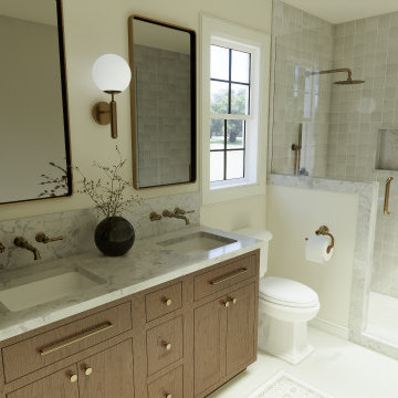 Primary Bathroom Design 2: 3D Rendering