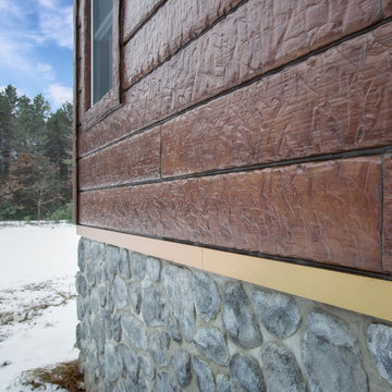 Concrete Log Siding Installation