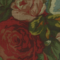 ROTH & TOMPKINS TEXTILES - English Garden Fabric, Garden Brown, 54''x36'' - Upholstery Fabric