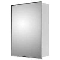 Deluxe Series Medicine Cabinet, 24"x36", Stainless Steel Frame, Surface Mount