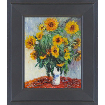 La Pastiche Sunflowers with Gallery Black, 12" x 14"