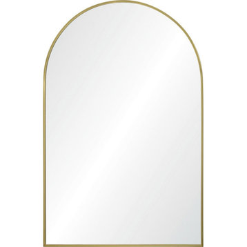Durness Wall Mirror, Satin Brass and Clear