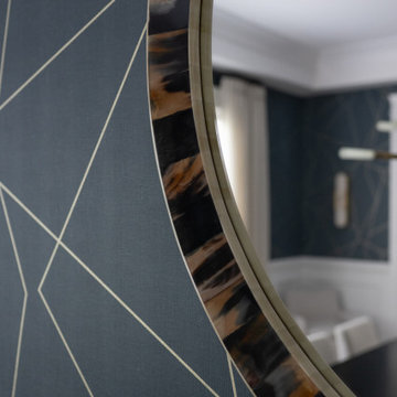 Midnight Contrast: Modern Dining in Navy, White & Black