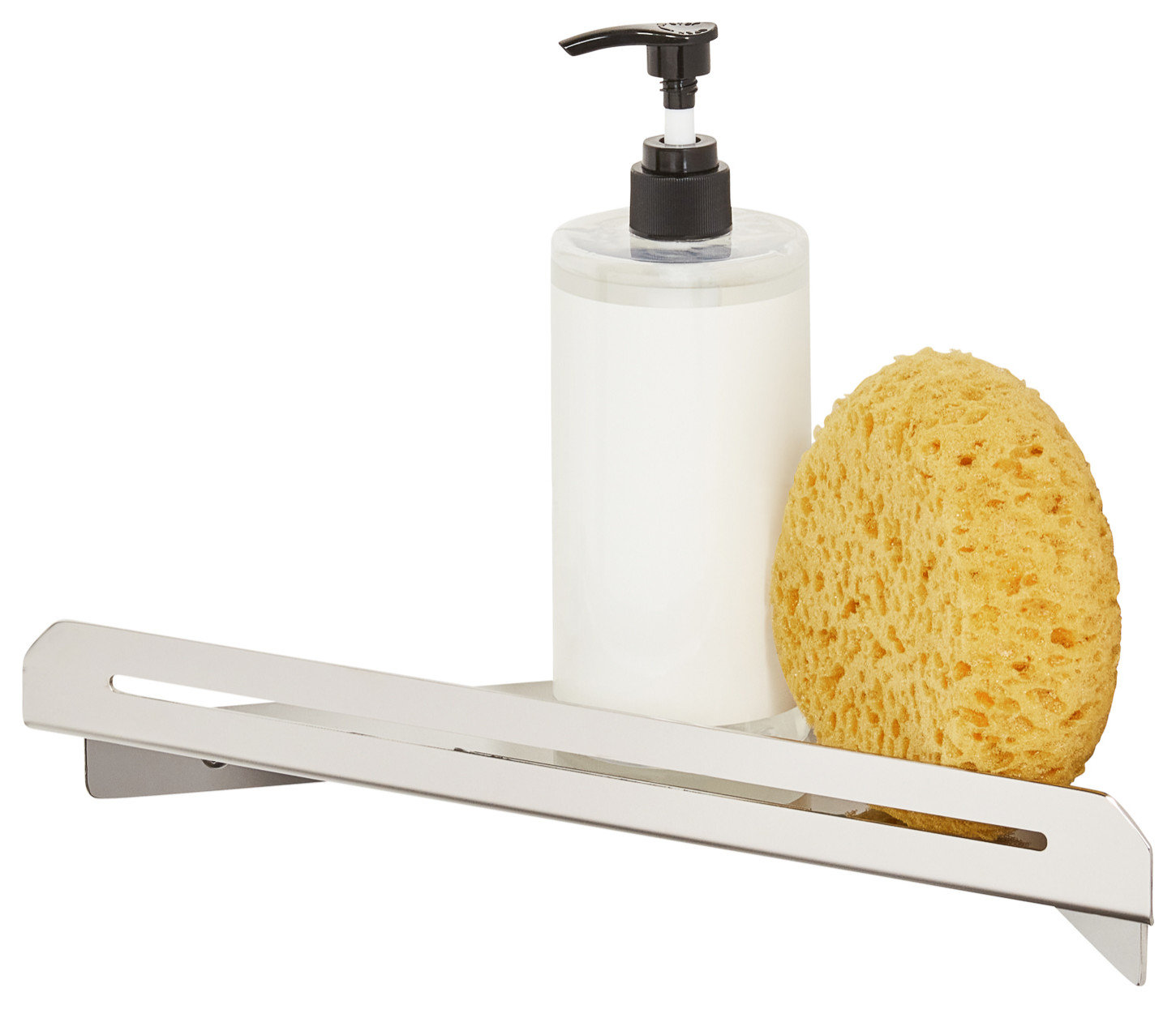 Bathroom Floating Corner Shower Shelf, Polished